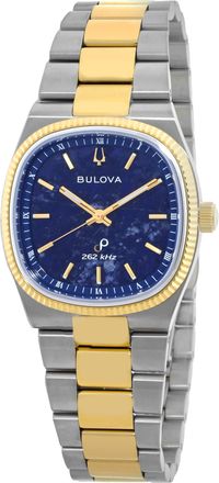 Bulova Super Seville Quartz Blue Dial Mens Watch 98A337