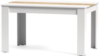 Home Heavenly Mesa comedor fija para 6 comensales de 140 cm en color oak blanco