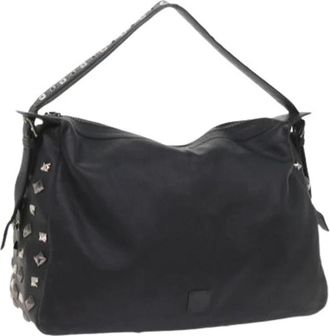 MCM Pre-owned Shoulder Bag - Dames - Vintage Schoudertas - Zwart - ONE Size - Leer - Vintage