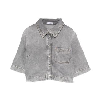 Liu Jo Denim Shirts, female, Gray, Size: M Denim shirt