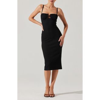 ASTR the Label Jaida Body-Con Dress in Black at Nordstrom Rack, Size Large
