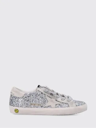 Golden Goose Super-Star Glitter Mesh and Suede Trainers for Boys