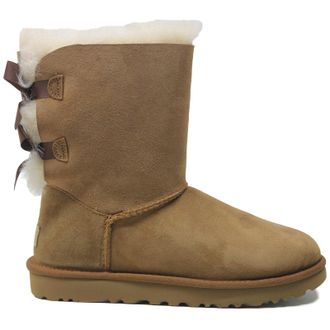 UGG Bailey Bow II Suede Womens Ankle Boots - Chestnut - Size:UK 7