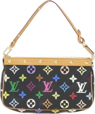 Louis Vuitton Monogram Multicolore Black Coated Canvas Pochette (Pre-Owned)
