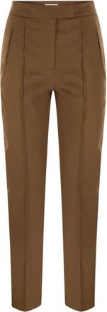 PT01 Tailored Dress Pants - Dames - Slim Fit Broeken - Bruin - XS - Leer - Broeken