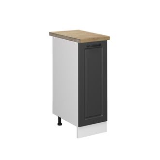 Vicco Armario De Farmacia R-line, Antracita Casa De Campo, 30 Cm, Et Roble