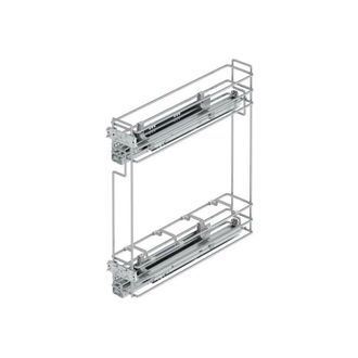 Emuca Emuca - Botellero Extra&iacute;ble Suprastar Con Cierre Suave, M&oacute;dulo 200mm, Acero, Cromado