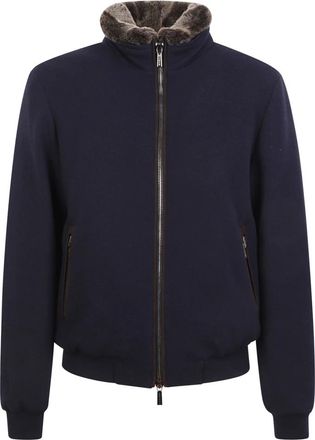 Moorer Bellati Jas - Heren - Jassen - Blauw - Maat: XL Wol