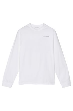 Cecilie Bahnsen Oversized Long-Sleeve Jersey Top With Pink Bow Accent