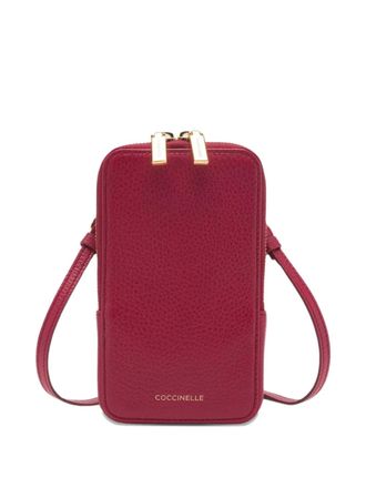 Coccinelle Flor zip phone bag - Red