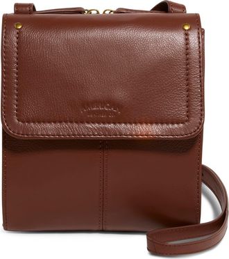 American Leather Co. Kansas Foldover Crossbody Bag in Cordovan Smooth at Nordstrom Rack
