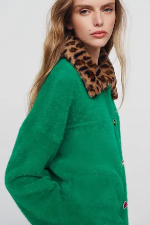 NVLT Cash Eyelast Knit Bomber Jacket