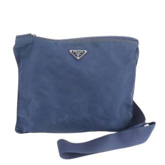Prada Pre-owned Cross Body Bags, male, Blue, Size: ONE SIZE Pre-owned Vintage Nylon Shoulder Bag