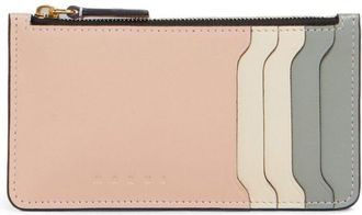 Marni embossed-logo cardholder - Pink