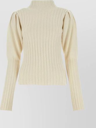 Chloé cashmere sweater with balloon shoulders - sculpted knitwear