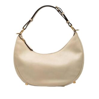 Fendi Pre-owned Fendigraphy Hobo - Dames - Pre-owned - Beige - Maat: ONE Size Leer