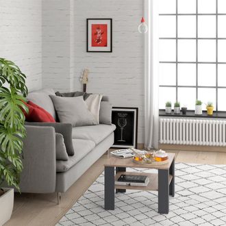 Vicco Mesa De Centro Homer, Antracita, 60 X 60 Cm