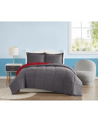 My World Solid Reversible Comforter Set