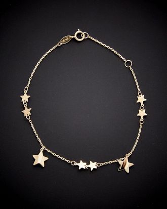 Italian Gold, Inc 14K Italian Gold Star Charm Ankle Bracelet