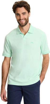 Tommy Bahama Emfielder Johnny Collar IslandZone Polo in Baby Fern Heather at Nordstrom, Size Xxx-Large