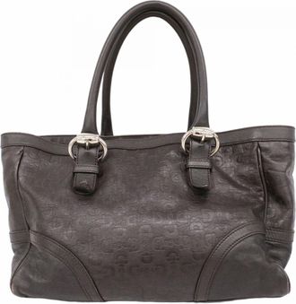 Gucci Brown Leather Tote Bag (Pre-Owned)