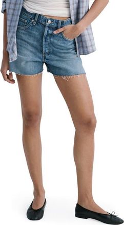 Mango Cutoff Denim Shorts in Medium Blue at Nordstrom, Size 10