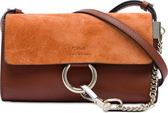 Chlo&eacute; Pre-owned Chloe Mini Calfskin and Suede Faye Chain Crossbody Ladies 993L6VD6EI2R84BL