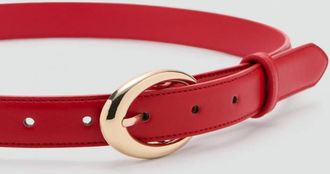 Mango Cintura fibbia ovale rosso - Donna - XL - MANGO