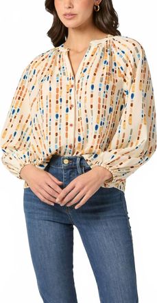 Shoshanna Mira Top In Ivory Multi