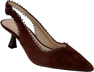 Pelle Moda Jalene Slingback Pointed Toe Pump in Espresso at Nordstrom, Size 5.5