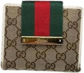 Gucci Pre-owned Wallets, female, Multicolor, Size: ONE SIZE Pre-owned Canvas Wallet