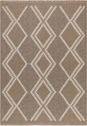 Nazar Rugs Alfombra interior/exterior aspecto yute escandinavo marr&oacute;n - 120x170