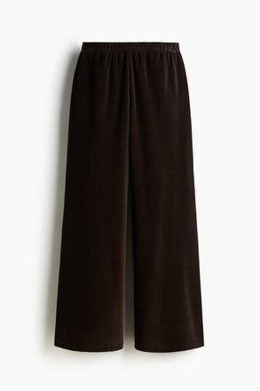 H&M Schlupfhose aus Velours - Brown