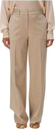 Minus Broeken, Dames, Beige, XS, Polyester, Mswelma Mid Waist Pant