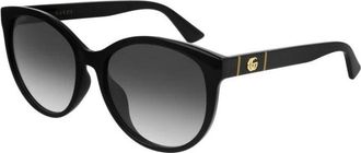 Gucci Authentieke stijlvolle zonnebril van topkwaliteit - unisex - Zonnebrillen - Zwart - 56 MM - Accessoires