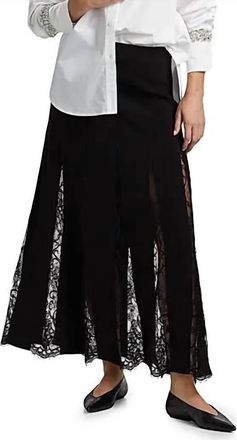 A.L.C. Mira Lace A-Line Maxi Skirt In Black
