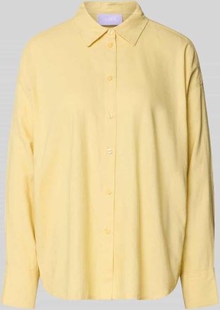 Jack & Jones Hemdbluse mit Leinen-Anteil und Knopfleiste Modell ALMIRA in Hellgelb, Gr&ouml;&szlig;e XL