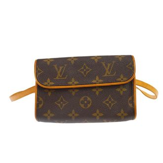 Louis Vuitton Florentine Waist Monogram Canvas Brown Canvas Handbag (Pre-Owned)