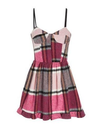 8 by YOOX TARTAN CORSET MINI DRESS