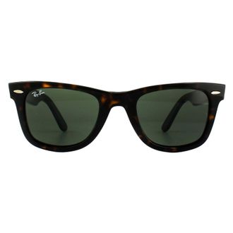 Ray-Ban Rectangle Tortoise Green Sunglasses in Brown