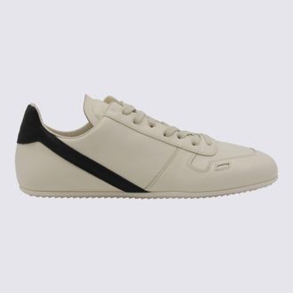 Rick Owens White Leather Minimal Sneakers