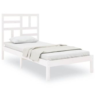 Berkfield Home Bed Frame White Solid Wood 90X190 cm Single