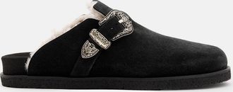 AllSaints Cow Leather Carlo Shearling Mules, Size: UK 8/US 9/EU 42