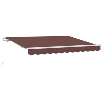 vidaXL Toldo Retr&aacute;ctil Marr&oacute;n 300 X 200 Cm Tela Vidaxl