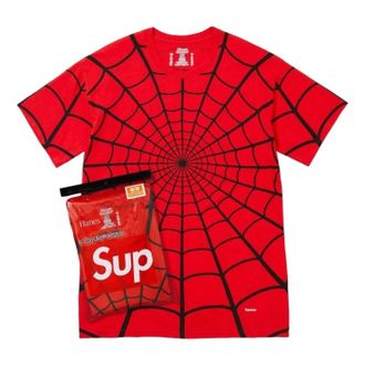 SUPREME x Hanes Spider-Man Tagless T-Shirt (2 Pack) Red SUP-SS26-190-RED