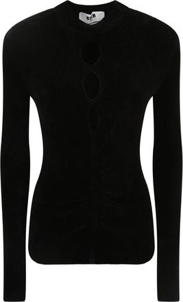 Msgm Pop Pullover - Dames - Ronde hals truien - Zwart - S - Truien & Vesten