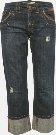 Sportmax Code Denim Mid Rise Capri M/waist