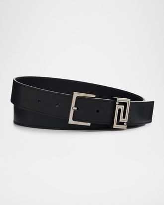 Versace Men & apos;s Greca 30mm Leather Belt