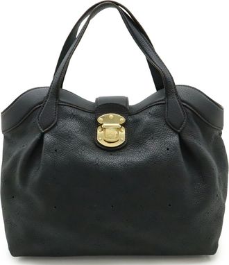 Louis Vuitton Mahina Black Noir Mahina Leather Handbag Tote Bag (Pre-Owned)