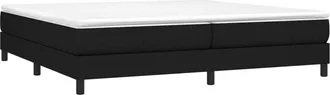 vidaXL Cama Sin Colch&oacute;n Tela Negro 200x200 Cm Vidaxl